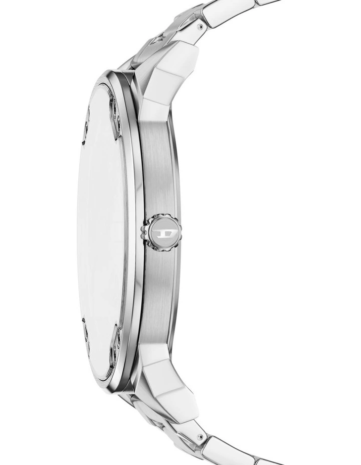 Mr. Daddy Slim Chronograph Watch DZ7495 in Silver image 2