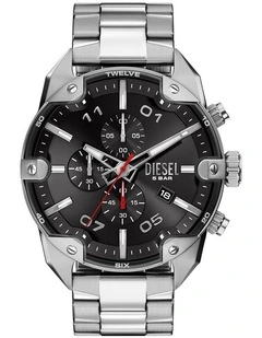 Spiked Chronograph Watch DZ4709 in Silver