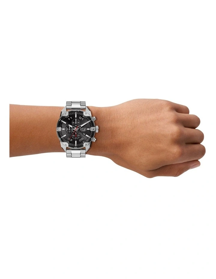 Spiked Chronograph Watch DZ4709 in Silver image 4