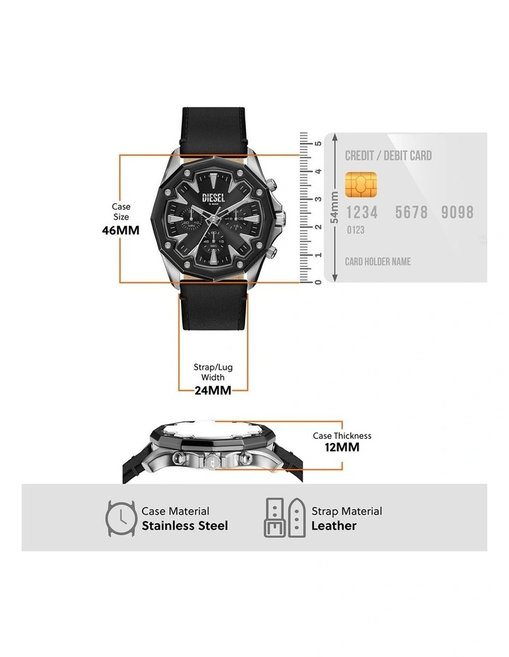 Stinger Chronograph Watch DZ4710 in Black image 5