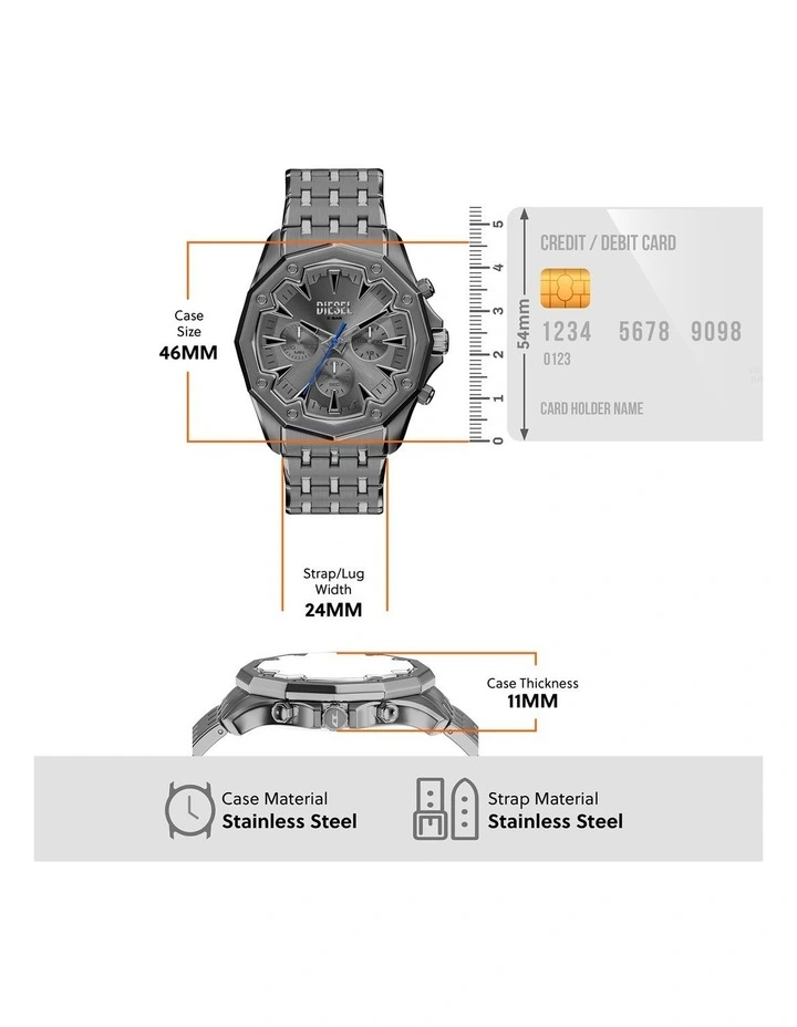Stinger Chronograph Watch DZ4708 in Grey image 5