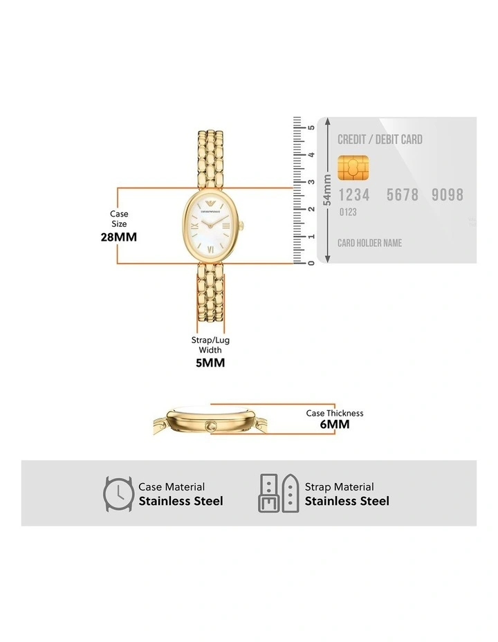 Analogue Watch AR11777 in Gold image 5