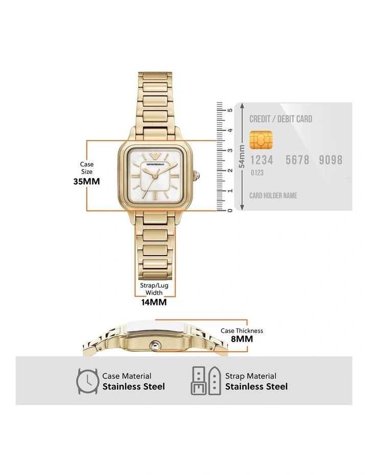 Analogue Watch AR11744 in Gold image 5