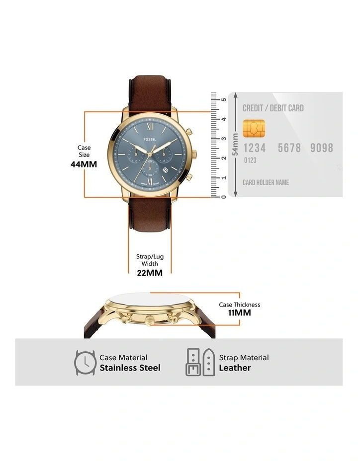 Neutra Chronograph Watch FS6162 in Gold image 5
