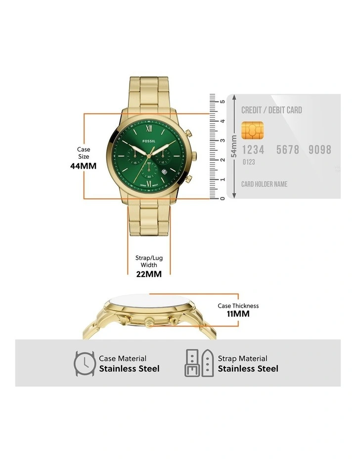 Neutra Chronograph Watch FS6164 in Gold image 5