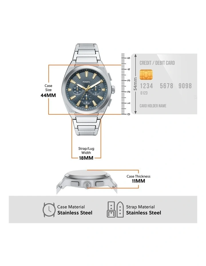 Everett Chronograph Watch FS6154 in Silver image 5