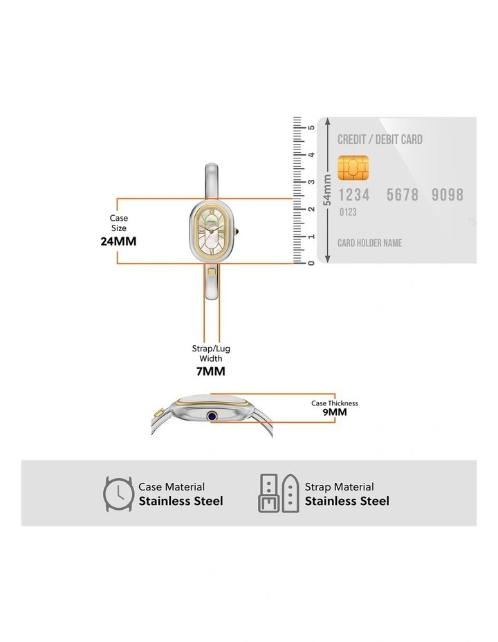 loan Analogue Watch ES5455 S in Silver image 5