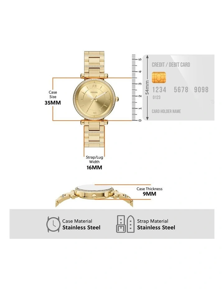 Carlie Analogue Watch ES5465 in Gold image 5