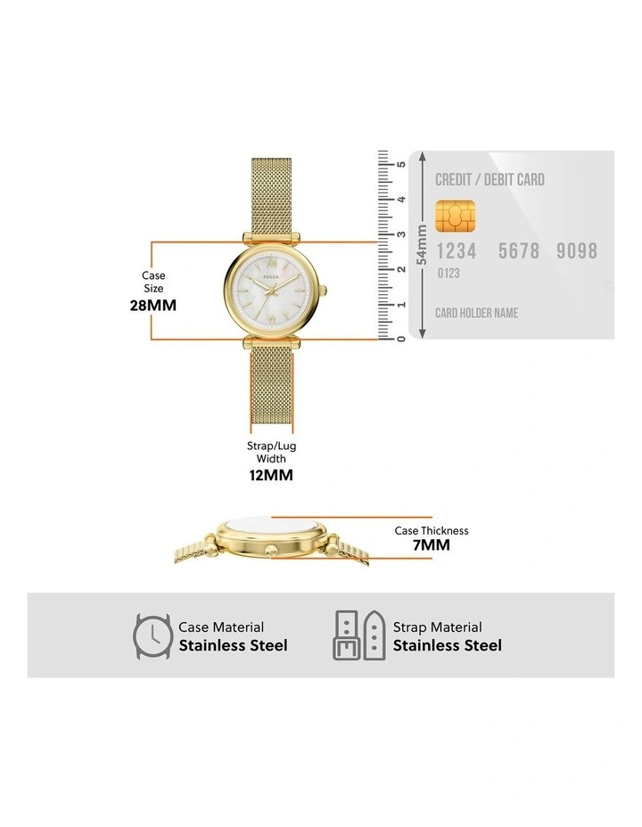 Carlie Analogue Watch ES5462 in Gold image 5