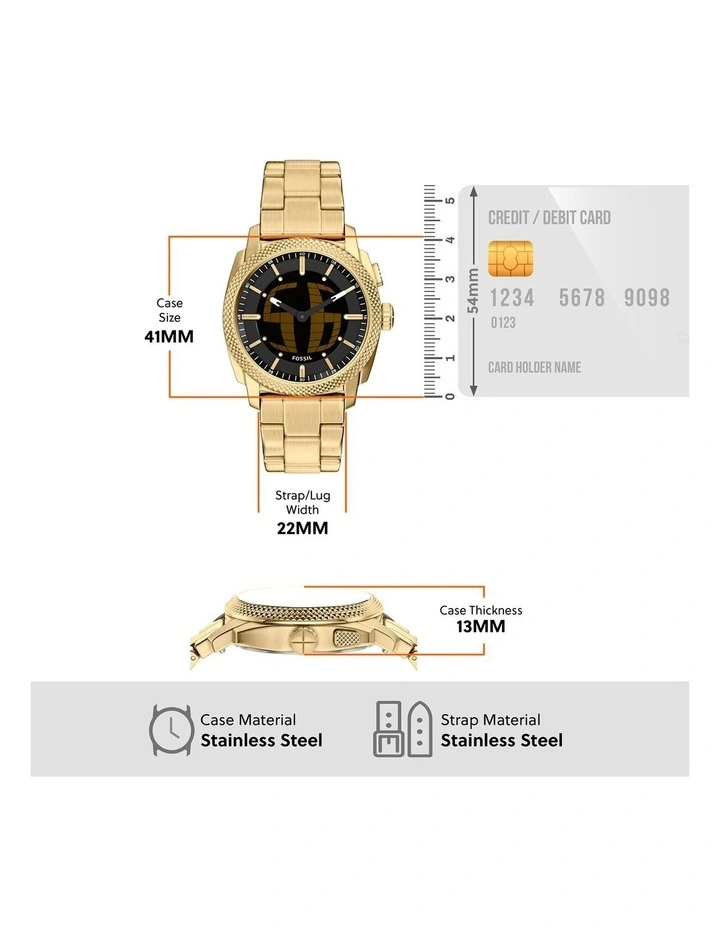 Machine Analogue Watch FS6157 in Gold image 5