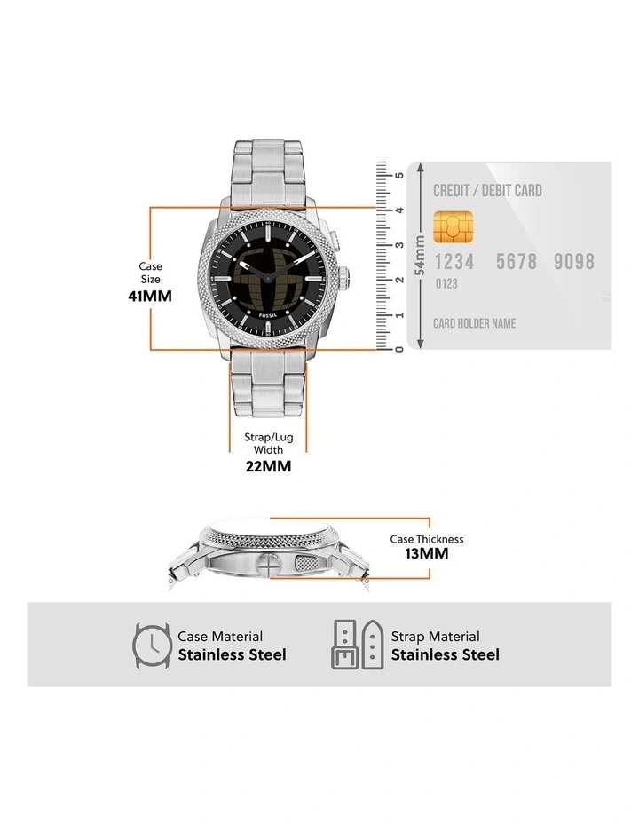 Machine Analogue Watch FS6155 in Silver image 5