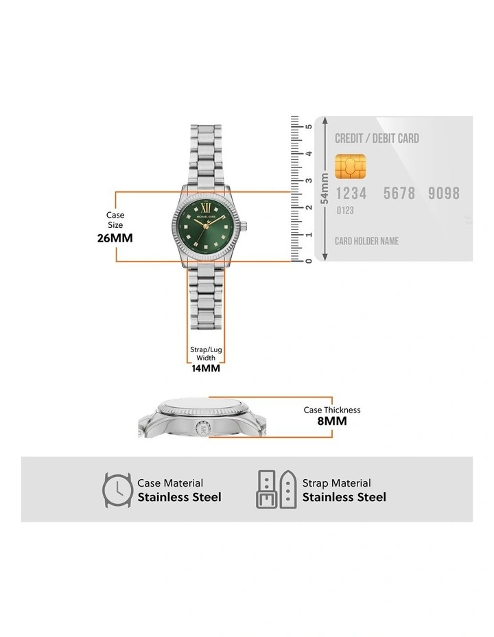 Lexington Analogue Watch MK7580 in Silver image 5