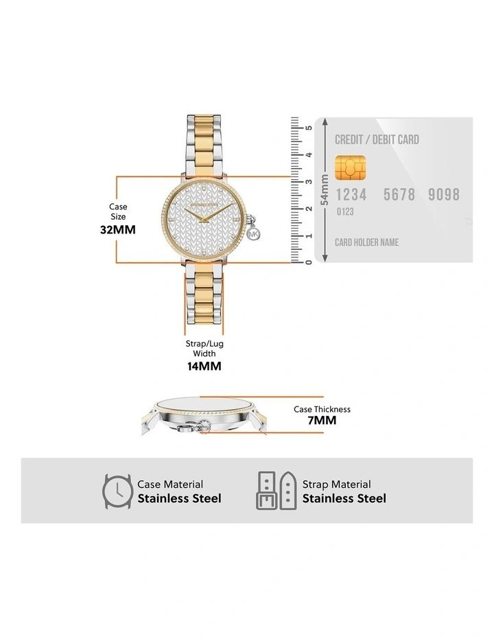 Pyper Analogue Watch MK7574 in Silver image 5