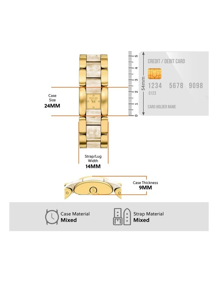 Darrington Analogue Watch MK7592 in Gold image 5