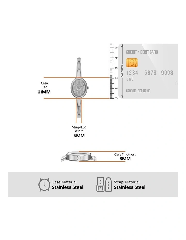 Maude Analogue Watch MK7595 in Silver image 5