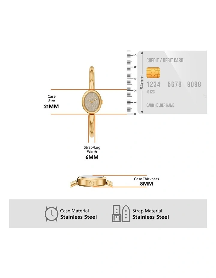Maude Analogue Watch MK7593 in Gold image 5