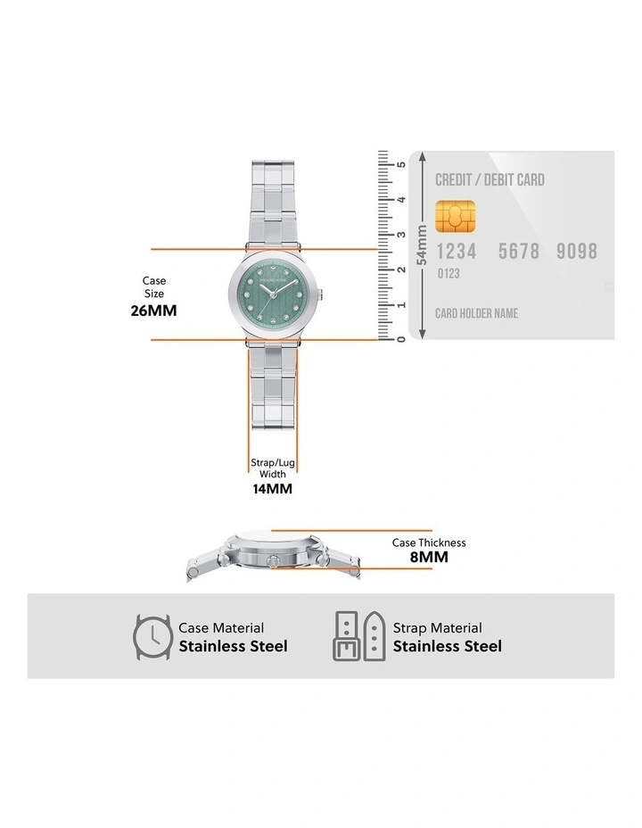 Billie Analogue Watch MK7569 in Silver image 5