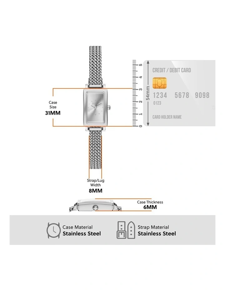 Hagen Micro Analogue Watch SKW3179 in Silver image 5