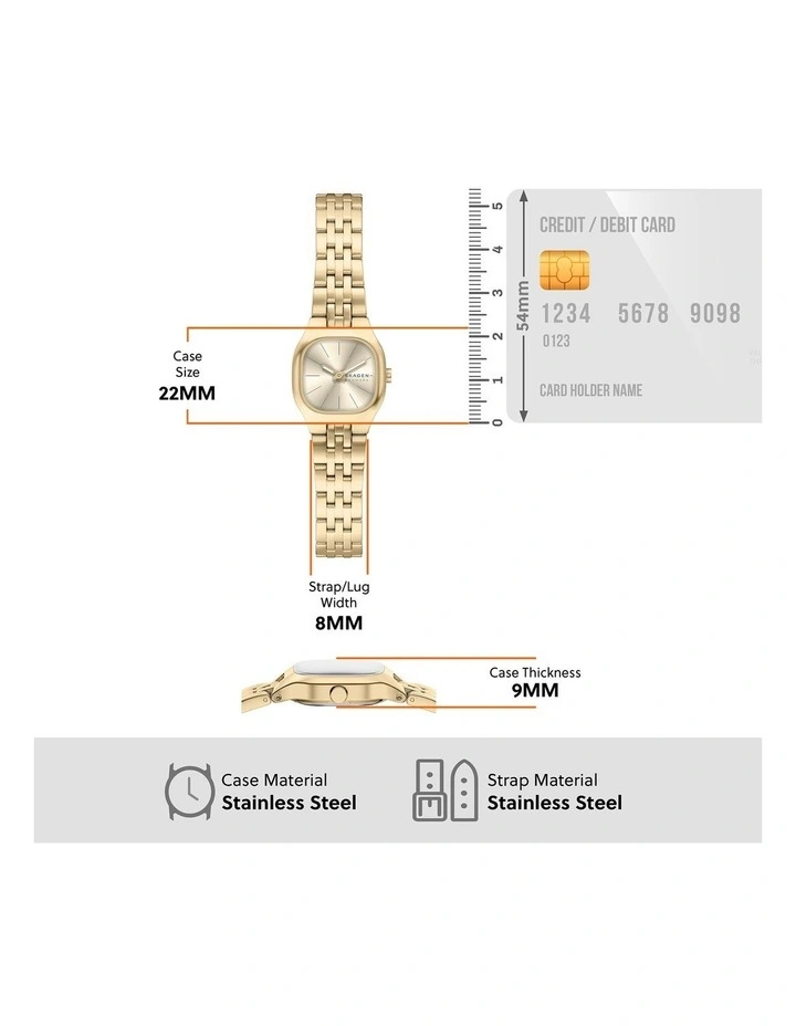 Mellem Micro Analogue Watch SKW3177 in Gold image 5