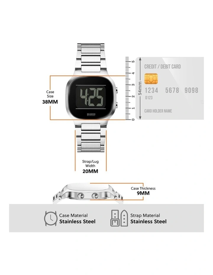 Mellem Digital Analogue Watch SKW6948 in Silver image 5