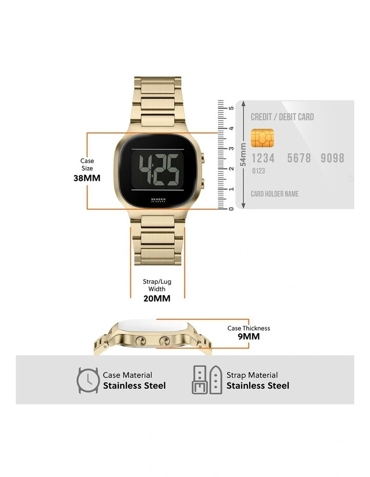Mellem Digital Analogue Watch SKW6949 in Gold image 5