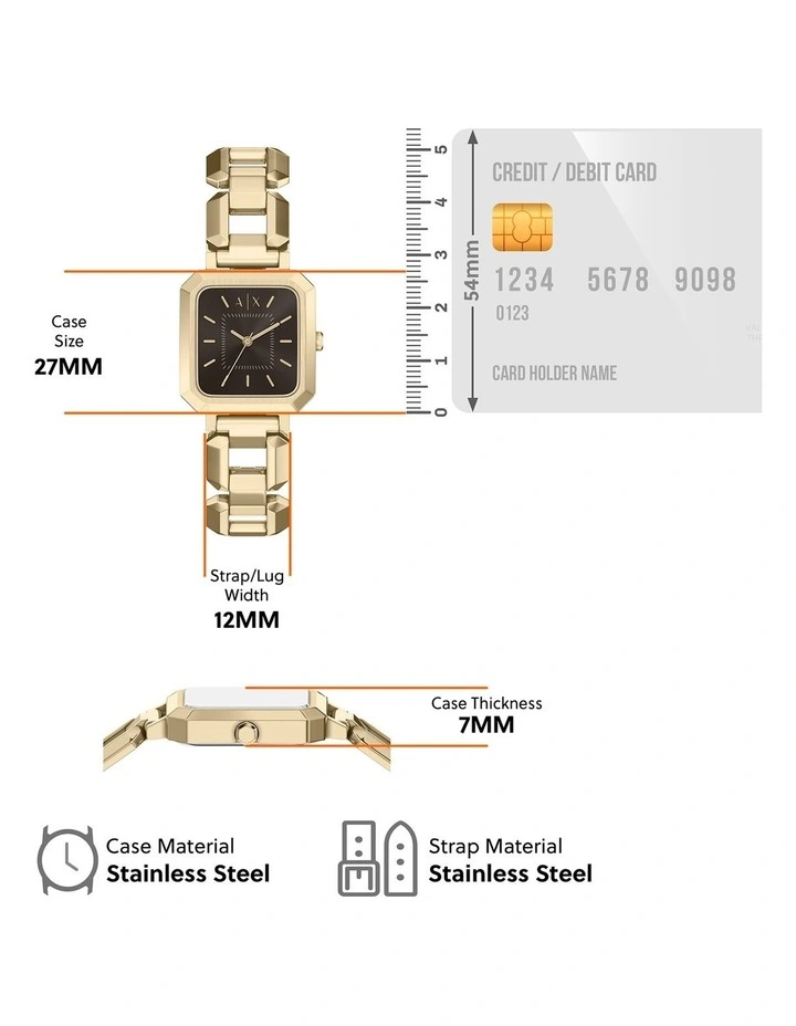 Na Analogue Watch AX5738 in Gold image 5