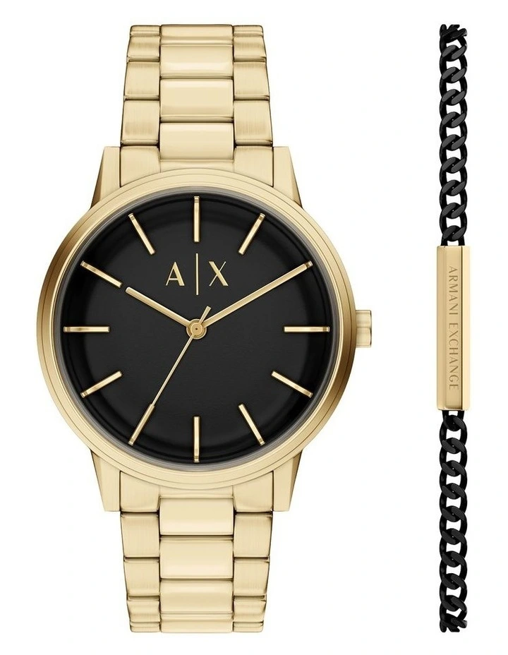 Na Analogue Watch AX7178SET in Gold image 1