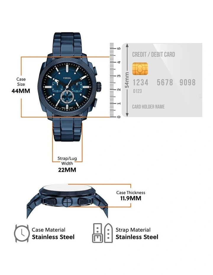 Machine Chronograph FS6167 Watch in Blue image 5