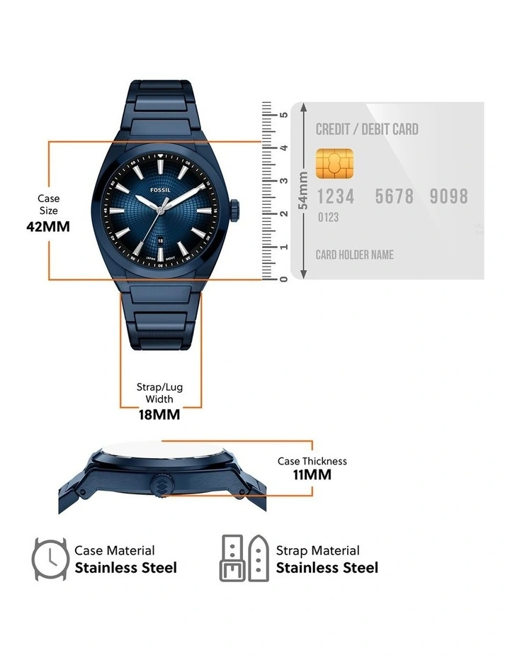 Everett Analogue FS6169 Watch in Blue image 5