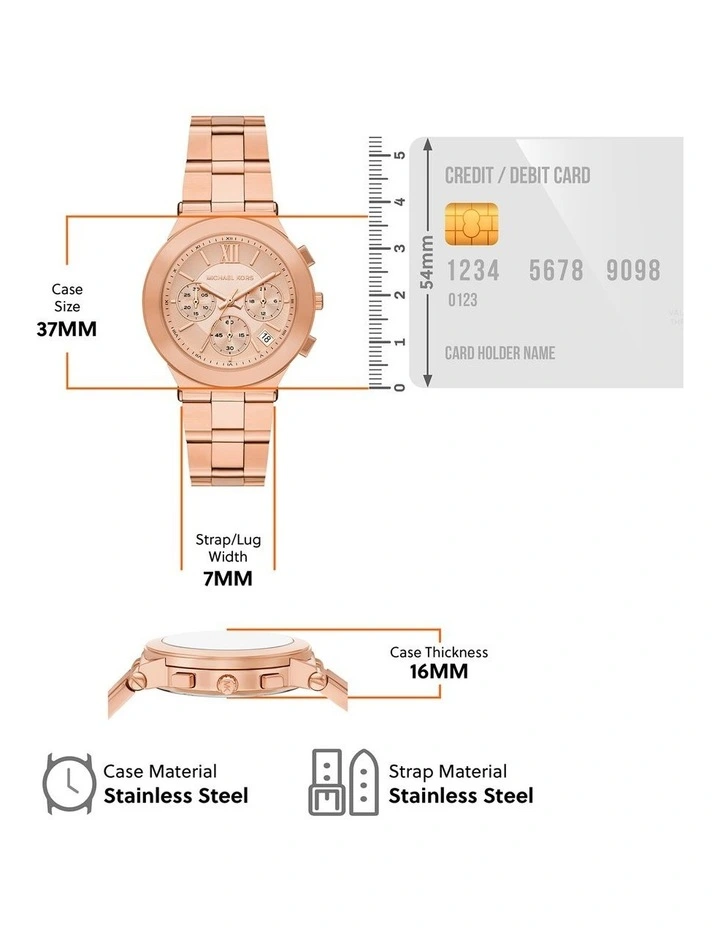 Billie Chronograph MK7604 Watch in Gold image 5