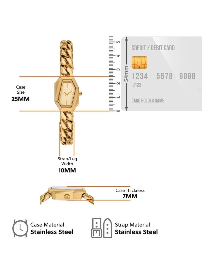 Suri Analogue MK7615 Watch in Gold image 5