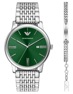 Emporio Armani Silver Watch Ar80087Set