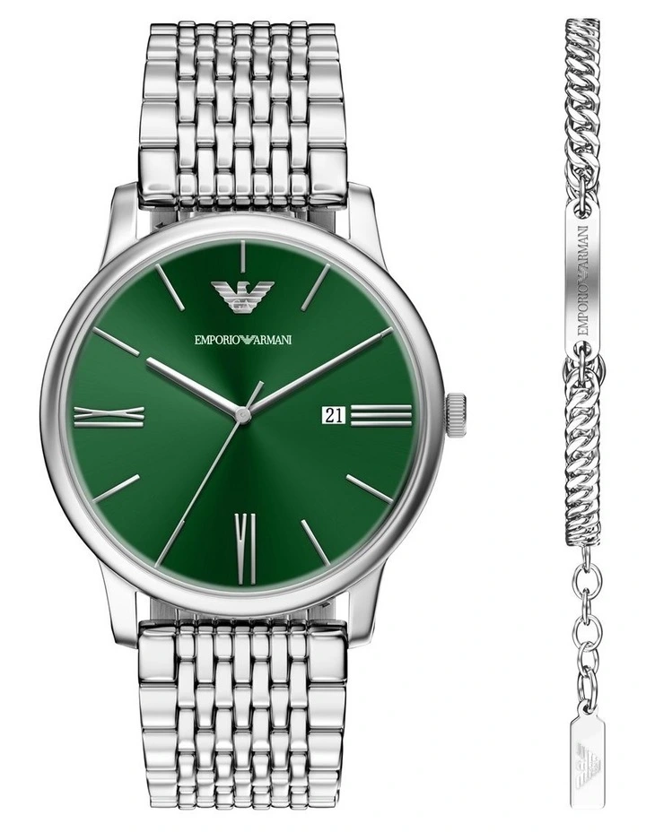 Emporio Armani Silver Watch Ar80087Set image 1