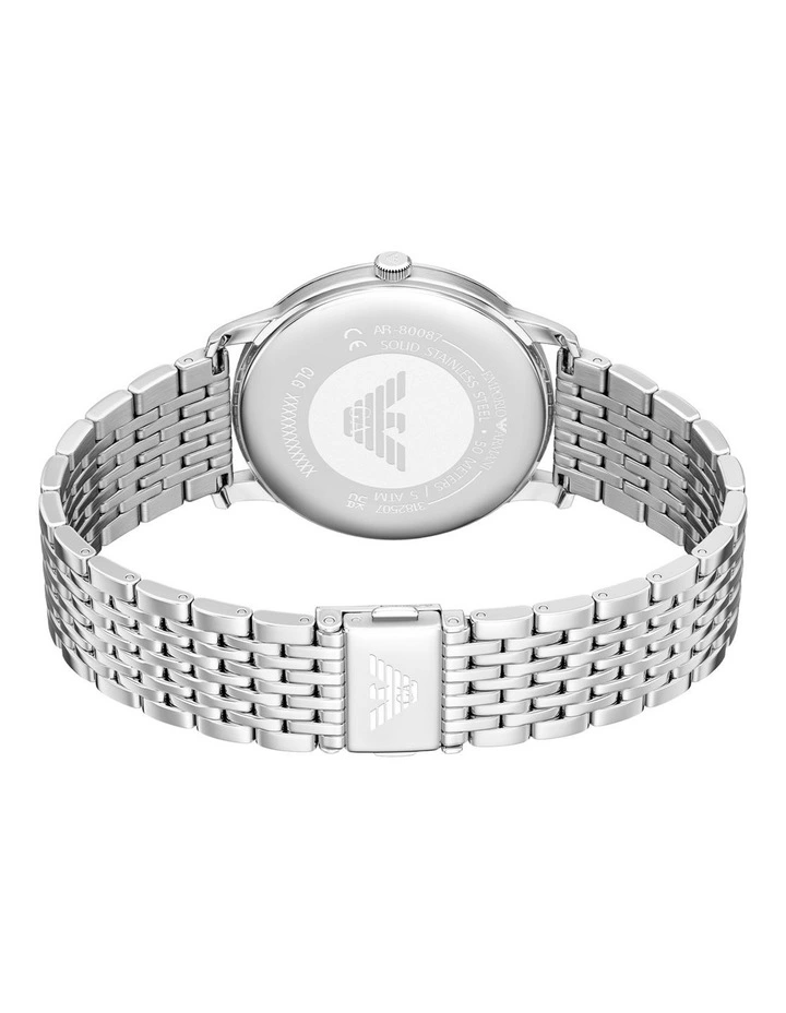 Emporio Armani Silver Watch Ar80087Set image 3