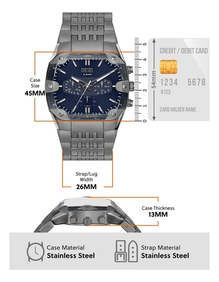 Diesel DZ4717 Spiked Cushion Chronograph Watch image 5