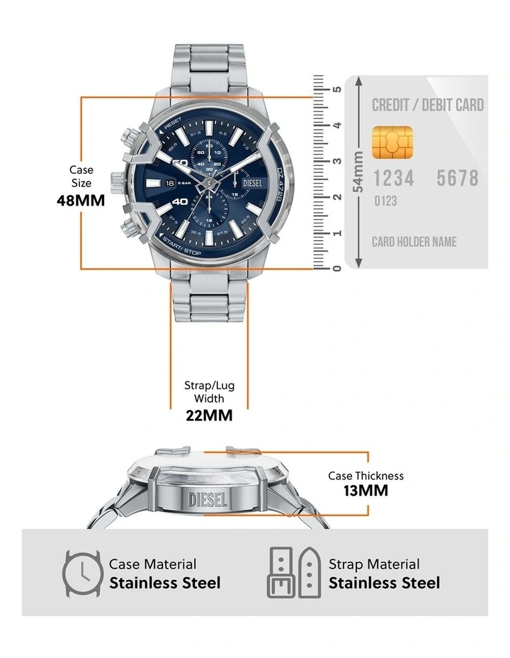 Diesel DZ4728 Griffed Chronograph Watch image 5