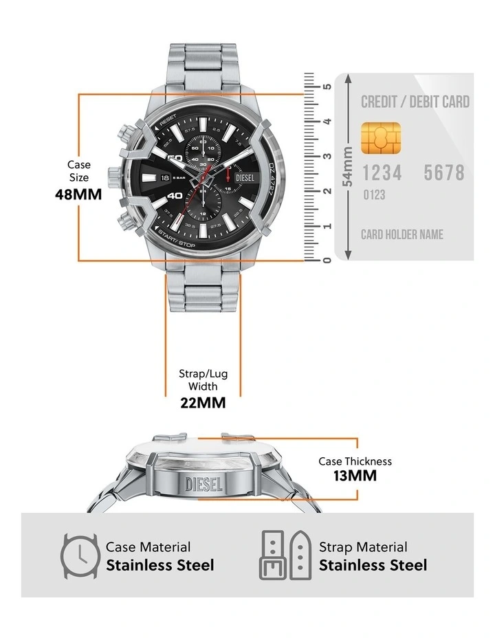 Diesel DZ4727 Griffed Chronograph Watch image 5