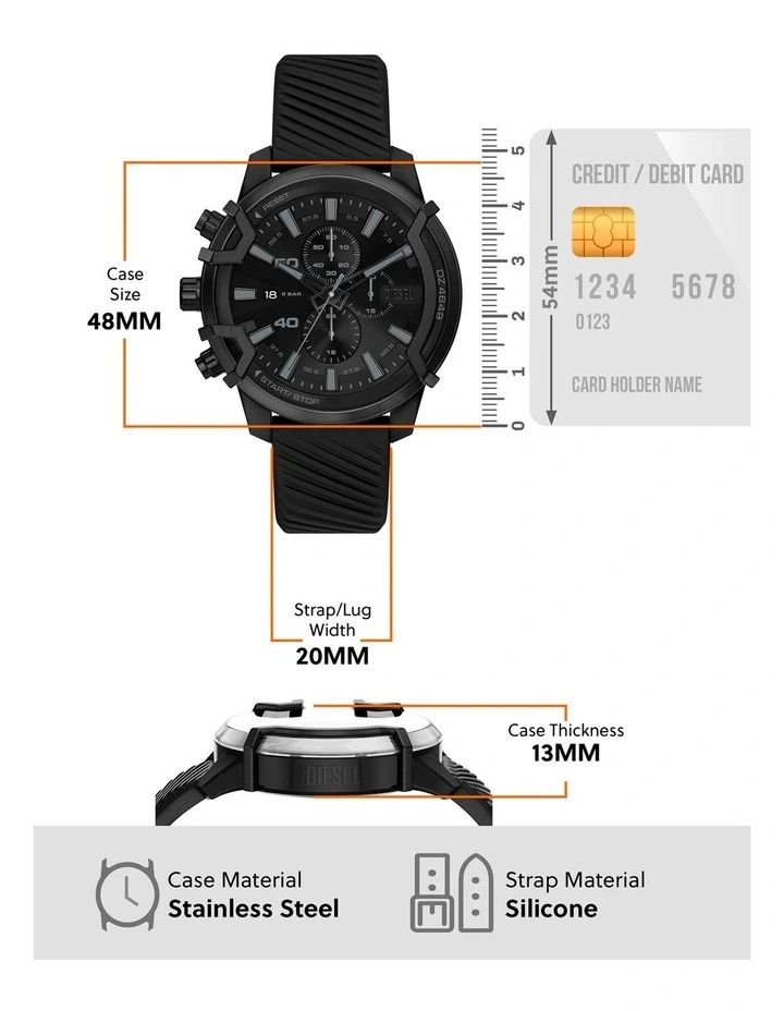 Diesel DZ4649 Griffed Chronograph Watch image 5