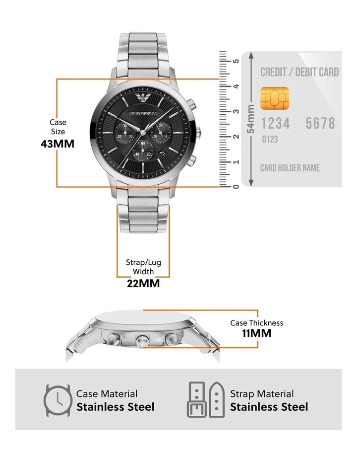 Emporio Armani AR11819 Chronograph Watch image 5