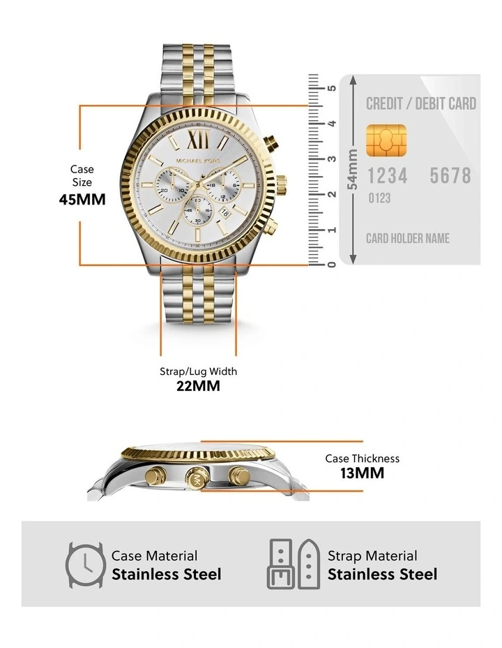 Michael Kors MK8344 LEXINGTON Chronograph Watch image 5