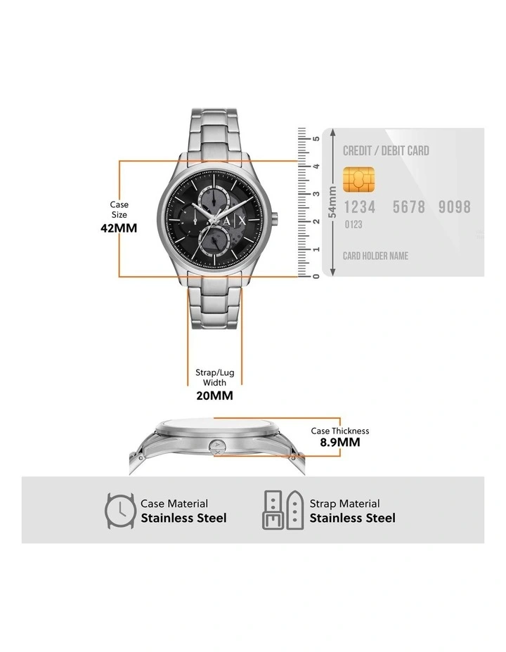 Dante Chronograph AX1873 Watch in Silver image 5