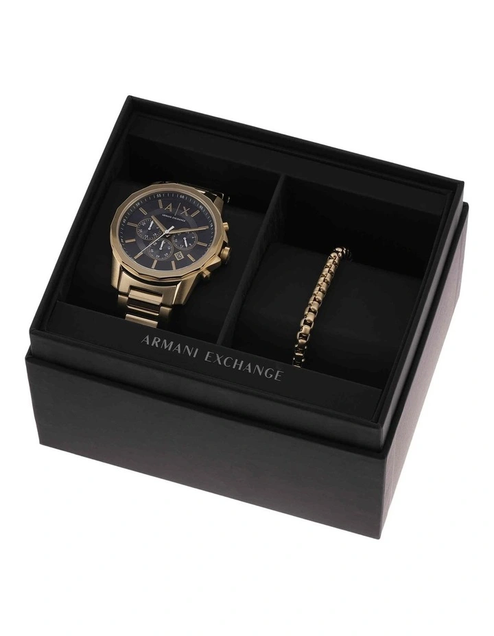 Banks Chronograph Watch AX7151SET in Gold image 6