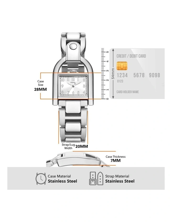 Harwell ES5326 Analogue Watch in Silver image 5