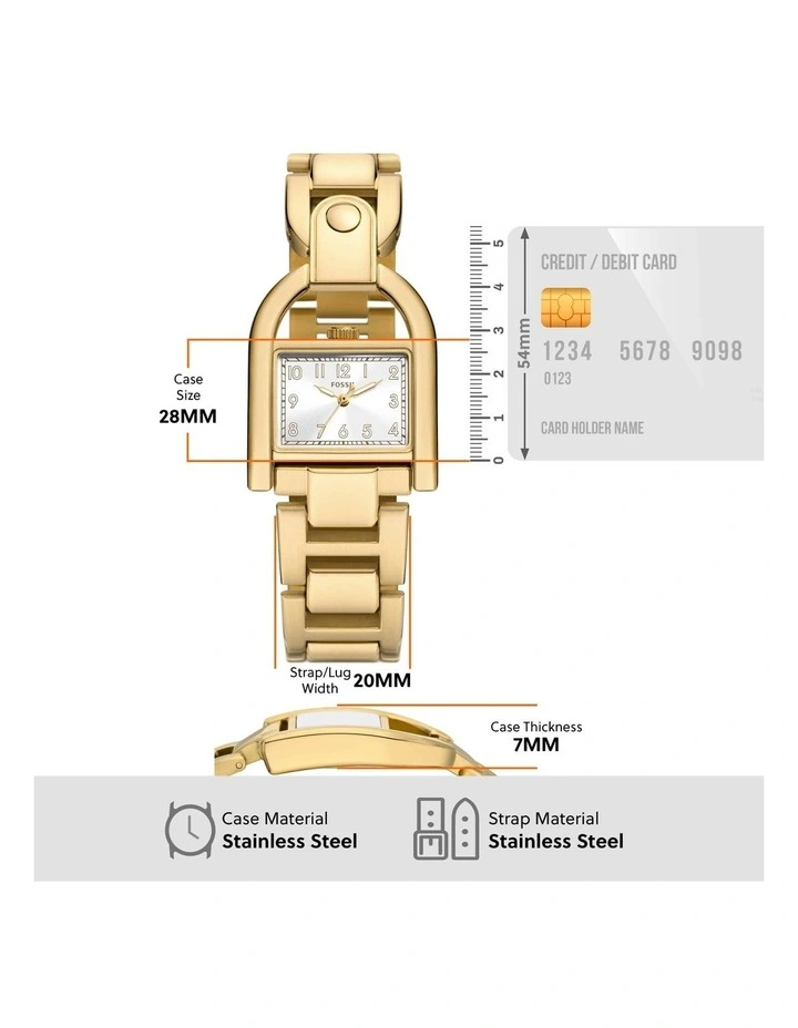 Harwell ES5327 Analogue Watch in Gold image 5
