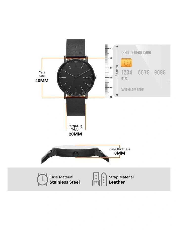 Signatur SKW6902 Analogue Watch in Black image 5