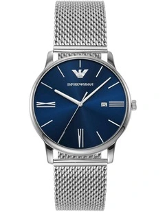 Stainless Steel AR11571 Analogue Watch in Silver