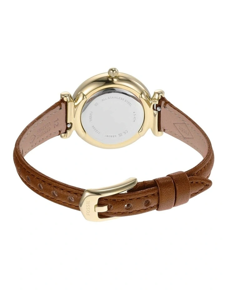 Stainless Steel ES5297 Carlie Watch in Brown image 4