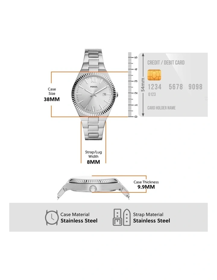 Stainless Steel ES5300 Scarlette Watch in Silver image 5