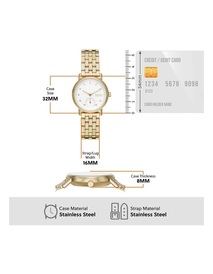 Stainless Steel SKW3102 Kuppel Lille Watch in Gold image 5