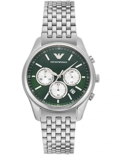 Chronograph Watch in Silver Tone